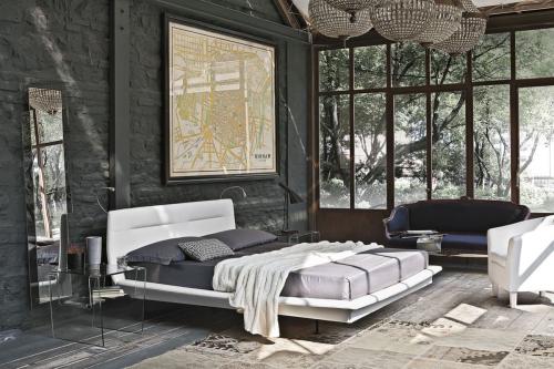 Кирпичная стена в квартире. Отделка стен кирпичом в спальне