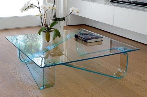 Стеклянный журнальный столик 07