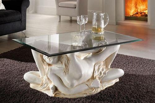 Стеклянный журнальный столик 04