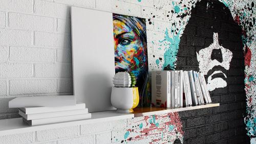 Необычный дизайн интерьера — минимализм и граффити 04 Необычный дизайн интерьера — минимализм и граффити 04