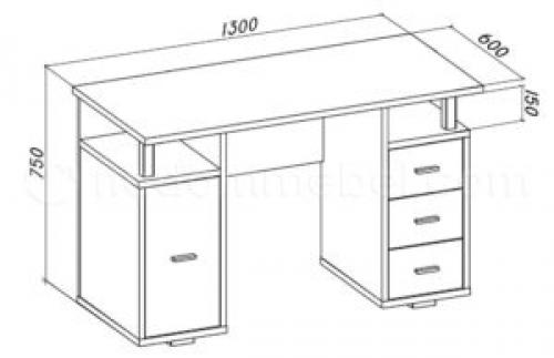 Размер стола высота. Письменный