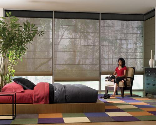 Римская штора для ванной. Римские шторы для разных интерьеров