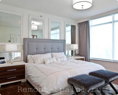 Отделка стены в спальне над кроватью. Как оформить стену над кроватью