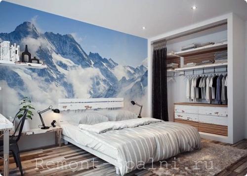 Отделка стены в спальне над кроватью. Как оформить стену над кроватью