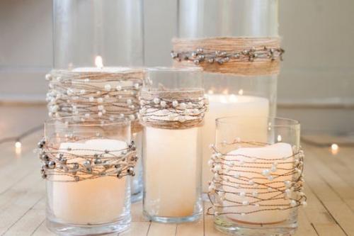 Идея декорирования стакана со свечой 03