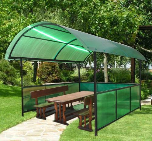 Крыша для беседки: самостоятельное сооружение четырехскатной конструкции 05