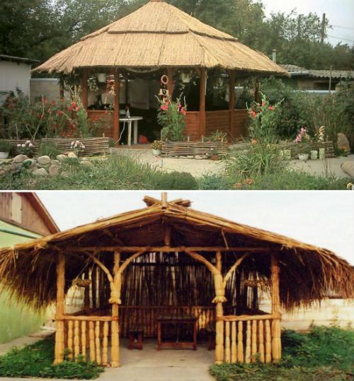 Пластиковая крыша для беседки. №10. Оригинальные материалы для крыши беседки