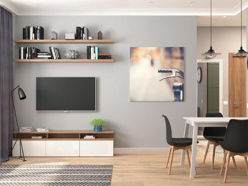 Дизайн однокомнатной квартиры для семьи с двумя детьми. Однушка 35 кв. м для семьи с двумя детьми