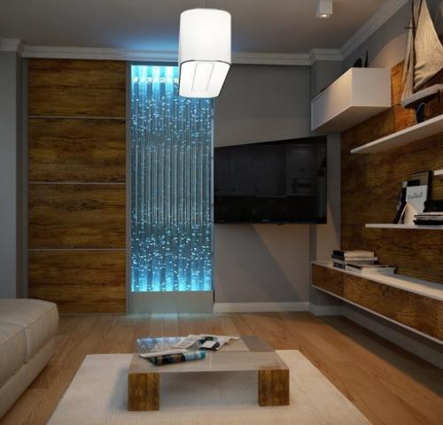 Имитация водопада на стене. Кусочек настоящего водопада в доме и еще 5 уникальных вариантов роскошного декорирования стен