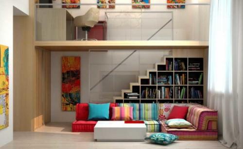 Дизайн однокомнатной квартиры с кроватью. Организуем рабочую зону