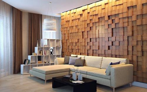 Декоративное панно из дерева. Потрясающий декор стены за небольшие деньги – эффектное 3D панно из деревянных брусков