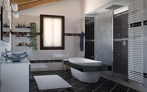 Дизайн ванной комнаты в доме. Сантехника и мебель