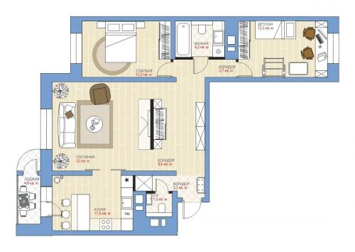 Перепланировка 4 комнатной квартиры 62 кв м. Перепланировка трёшки в типовой панельке: 7 схем (бесплатно)