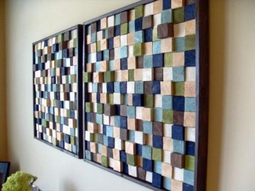 Декоративное панно из дерева. Потрясающий декор стены за небольшие деньги – эффектное 3D панно из деревянных брусков