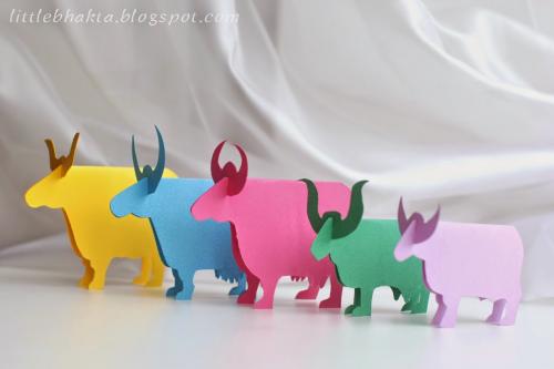 Поделка корова своими руками. Коровы из картона