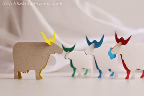 Поделка корова своими руками. Коровы из картона