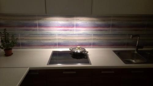 Кухня гостиная 40 метров в частном доме. Дизайн современной кухни-гостиной 40 кв м с фасадами из стекла и пеналами с техникой