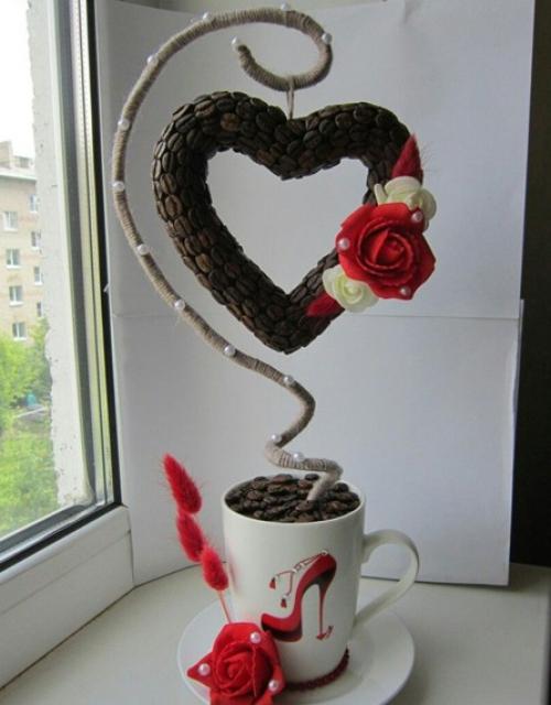 Как сделать топиарий в домашних условиях. Сердце из подручных материалов в домашних условиях ко Дню влюбленных (14 февраля)