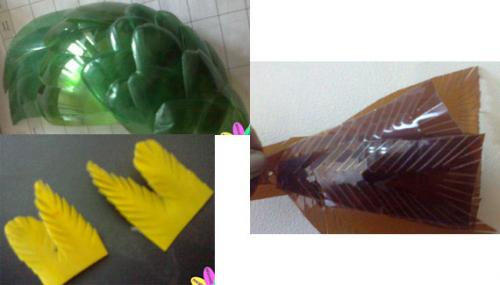 Попугай из пластиковых бутылок. Попугай из пластиковых ложек и бутылок