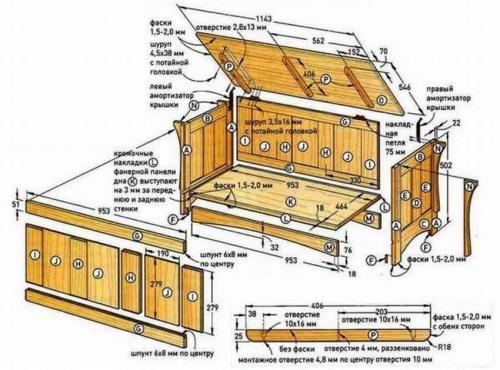 Реставрация сундука своими руками. 10 чертежей и схем сундуков, чтобы сделать своими руками 08 Реставрация сундука своими руками. 10 чертежей и схем сундуков, чтобы сделать своими руками 08