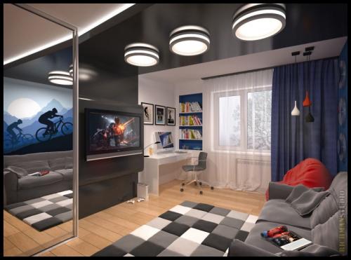 Дизайн комнаты для подростка. Смотрите видео: Дизайн комнаты для подростка в современном стиле