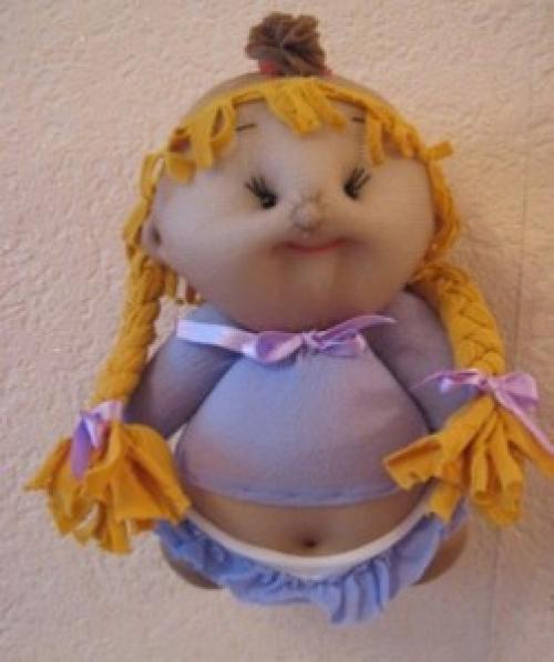 Кукла из бутылки и капронового носка. Куклы из носок, идеи с фото