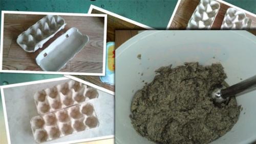 Из яичной коробки. Папье-маше из яичных коробок