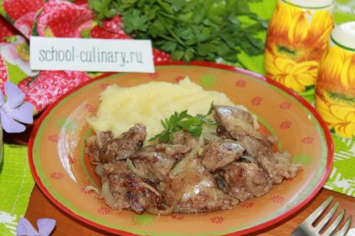 Как жарить печень куриную. Печенка куриная жареная с луком