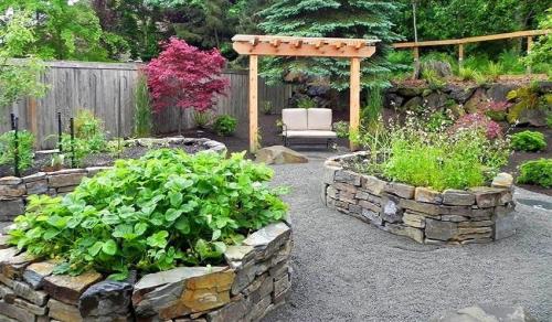 Бордюр для клумбы из подручных средств. Бордюр из натурального камня