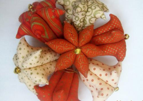 Новогодние игрушки из ткани. Елочные игрушки из ткани своими руками 02