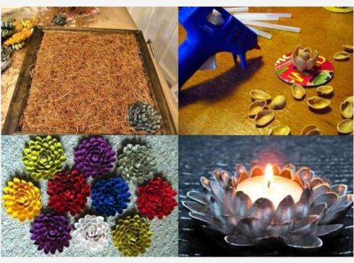 Как покрасить скорлупу фисташек. Панно из фисташек. Мастер-класс