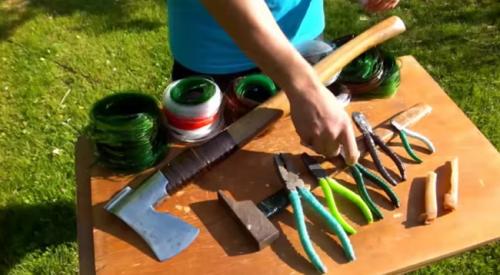 Лоза из пэт бутылки. Веревка из пластиковой бутылки. Производство и применение