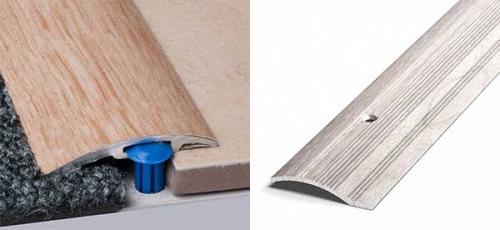 Как сделать стык ламината и плитки без порожка из пробки. Виды порожков (профилей) для стыковки ламината