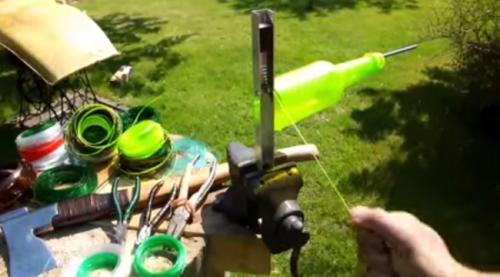 Лоза из пэт бутылки. Веревка из пластиковой бутылки. Производство и применение