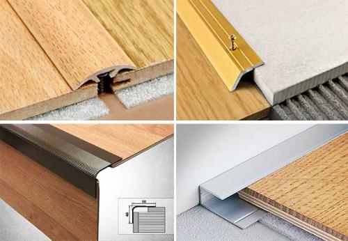 Как сделать стык ламината и плитки без порожка из пробки. Виды порожков (профилей) для стыковки ламината
