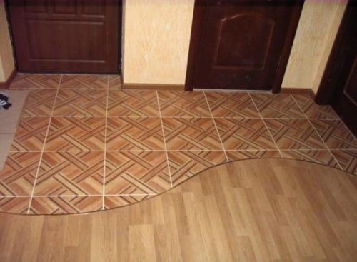 Как сделать стык ламината и плитки. Для чего комбинируют пол в прихожей