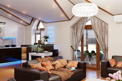 Дизайн маленького зала с балконом. Объединение балкона с гостиной комнатой