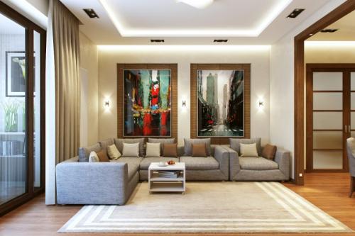 Дизайн маленького зала с балконом. Объединение балкона с гостиной комнатой