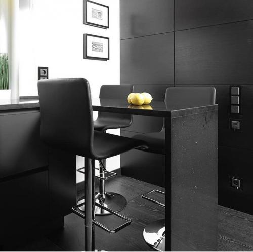 Стильная кухня в черном цвете 04