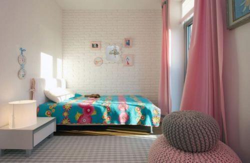 Дизайн спальни с белой кирпичной стеной. Кирпичная стена в спальне: созвучие и контраст