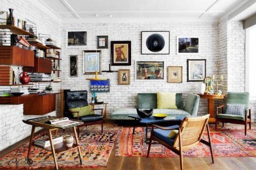 Белые кирпичные стены в интерьере.  Чем привлекательна стена из белого кирпича? 05