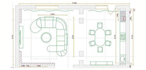 Дизайн кухни-гостинной в загородном доме. Преимущества объединенного пространства