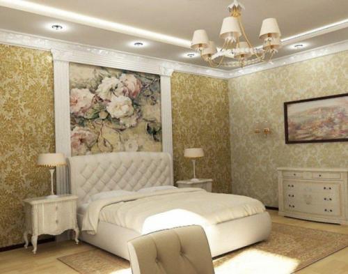 Обои в маленькую узкую спальню. Виды обоев для спальни