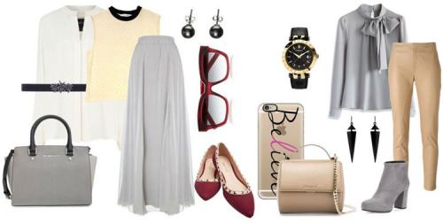 Сочетание серого и бежевого. Сочетание бежевого и серого в одежде