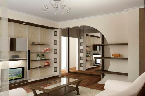 Шкаф-купе в зале хрущевки. Творческий подход к пространству