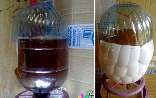 Попугай из бутылок пластиковых. Попугай из пластиковых ложек и бутылок