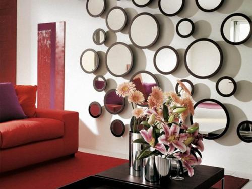 Композиции из зеркал на стену