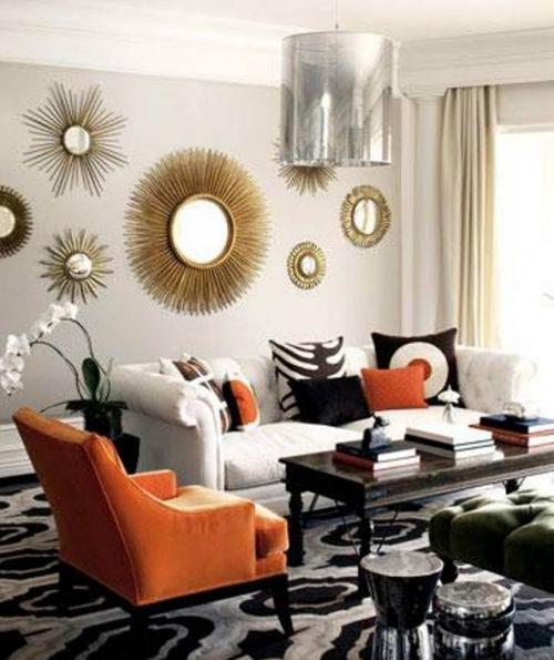 Композиции из зеркал на стену