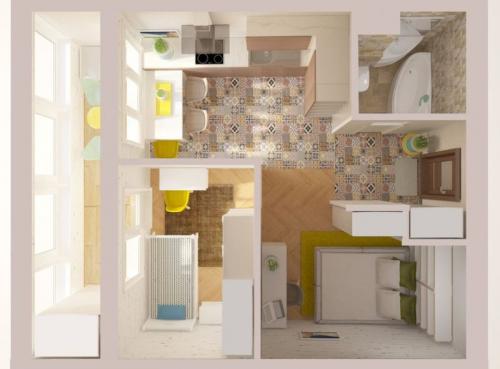 Интерьер зонирование однокомнатной квартиры. Варианты планировки однокомнатной квартиры для семьи из трех человек