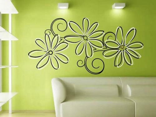 Узоры на стенах своими руками. Как нанести узор на стену методом штамповки